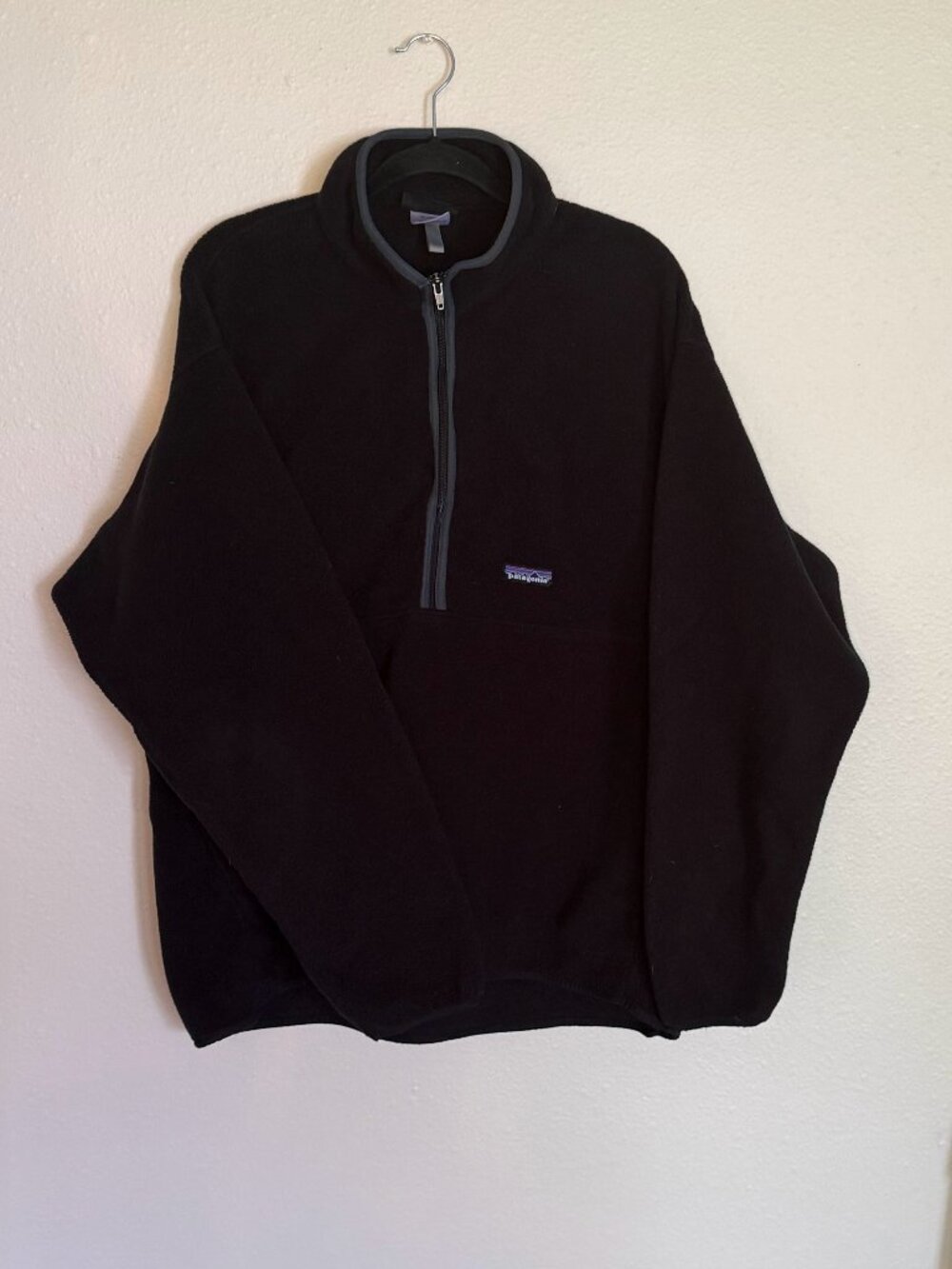 VTG 2004 Patagonia Synchilla Quarter Zip Fleece Pullover Black Mens XL Gorpcore